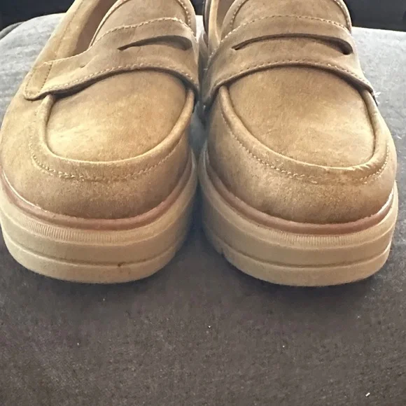 Dr. Scholl's Suede Penny Loafers in Camel Brown - Picture 5 of 7